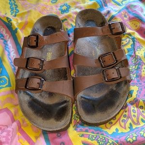 3-strap Birkenstocks, size 37